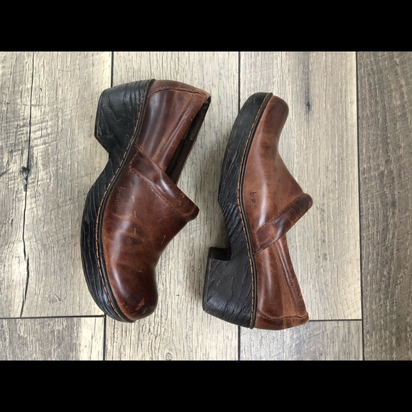 B.O.C. Clogs, brown leather upper size 8 - Picture 3 of 7